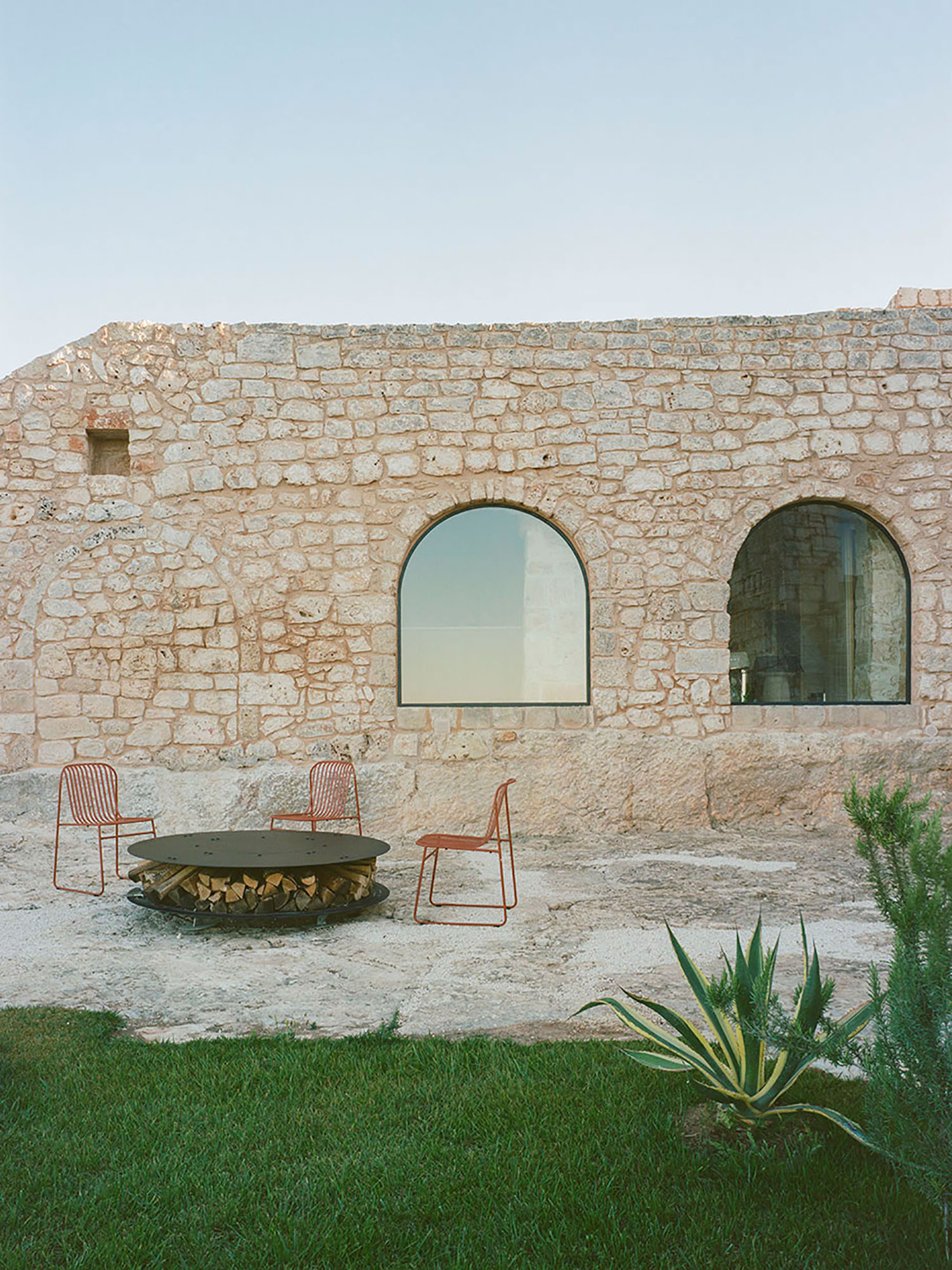 terrasse Masseria Belvedere maison en pierre rénovée dans les Pouilles