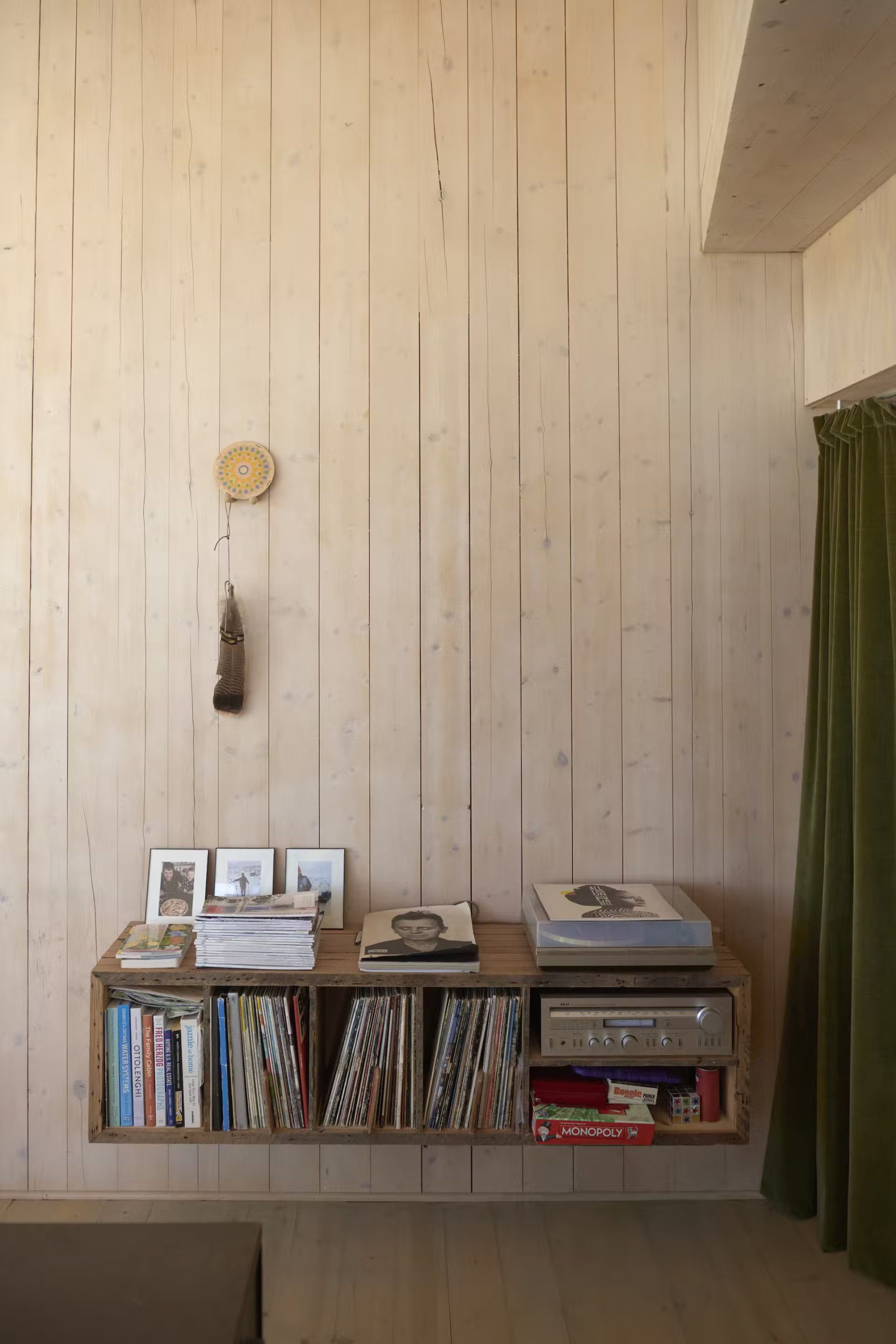 salon mur bois