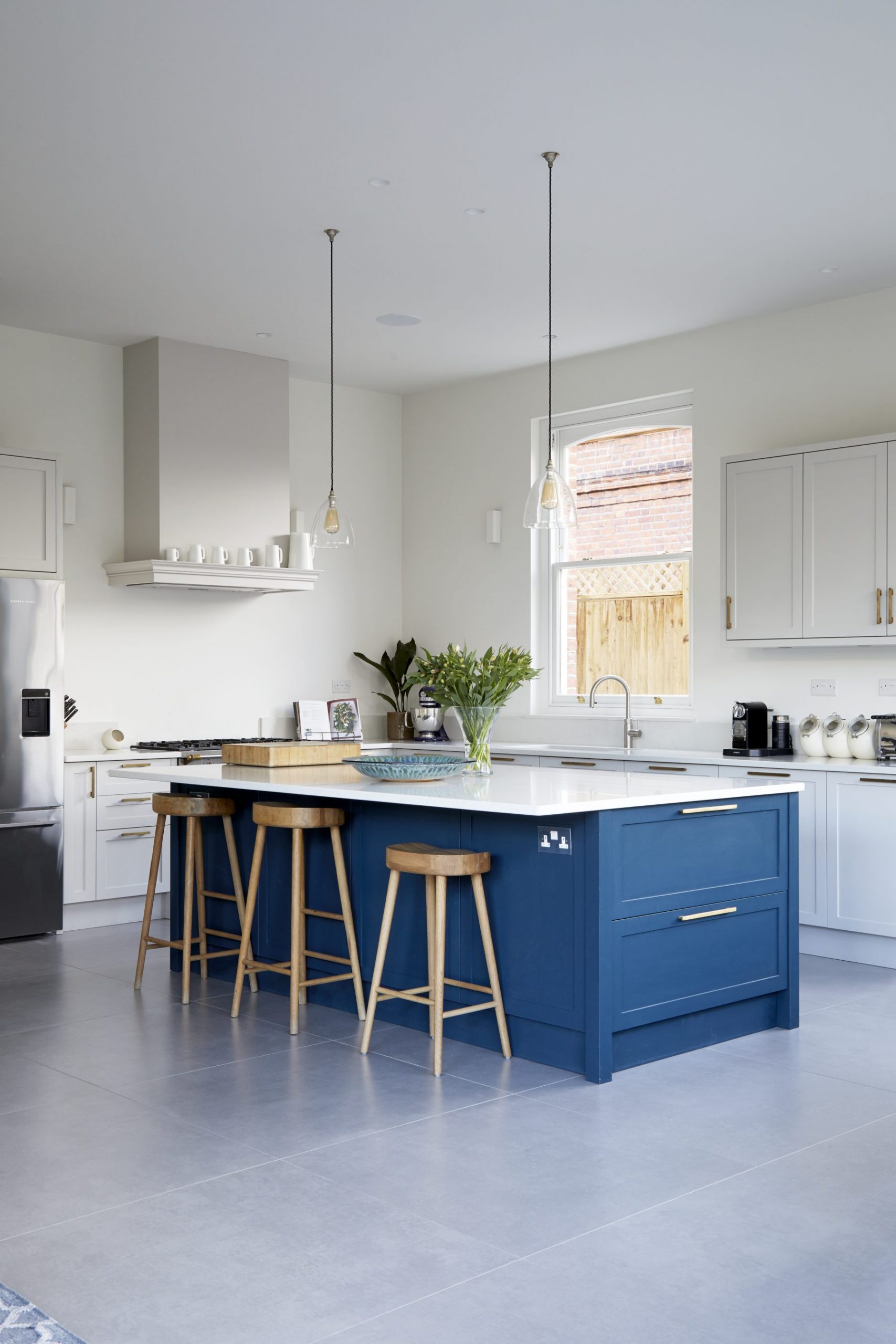 cuisine bleue décoration contemporaine