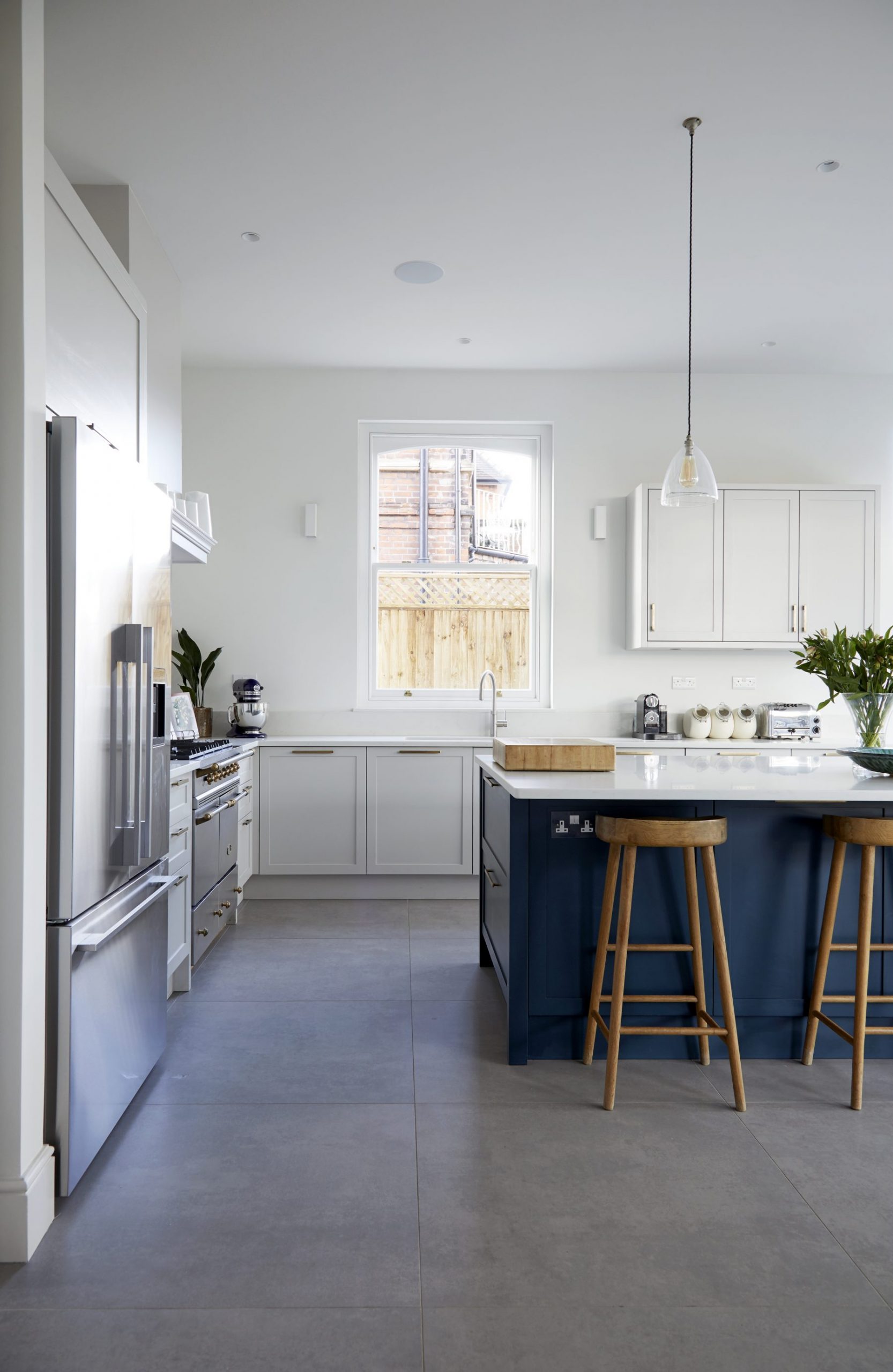 cuisine bleue et blanche