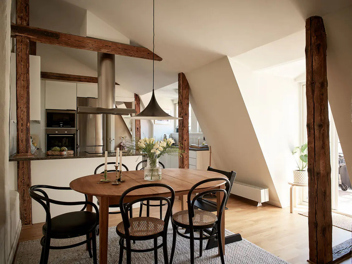 cuisine et salle à manger appartement avec poutres cuisine et salle à manger appartement avec poutres