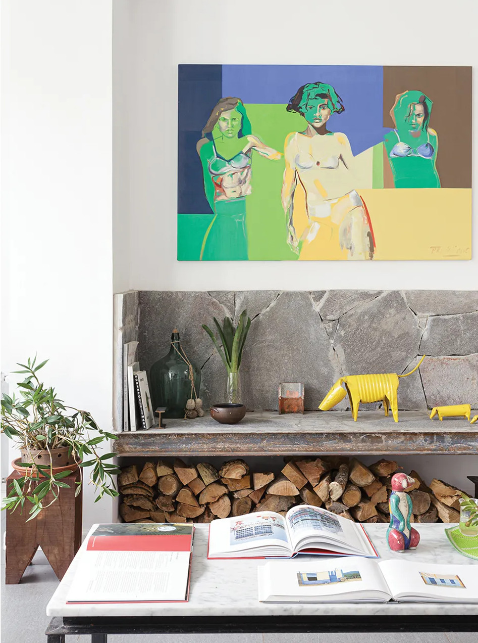 réserve bois dans maison