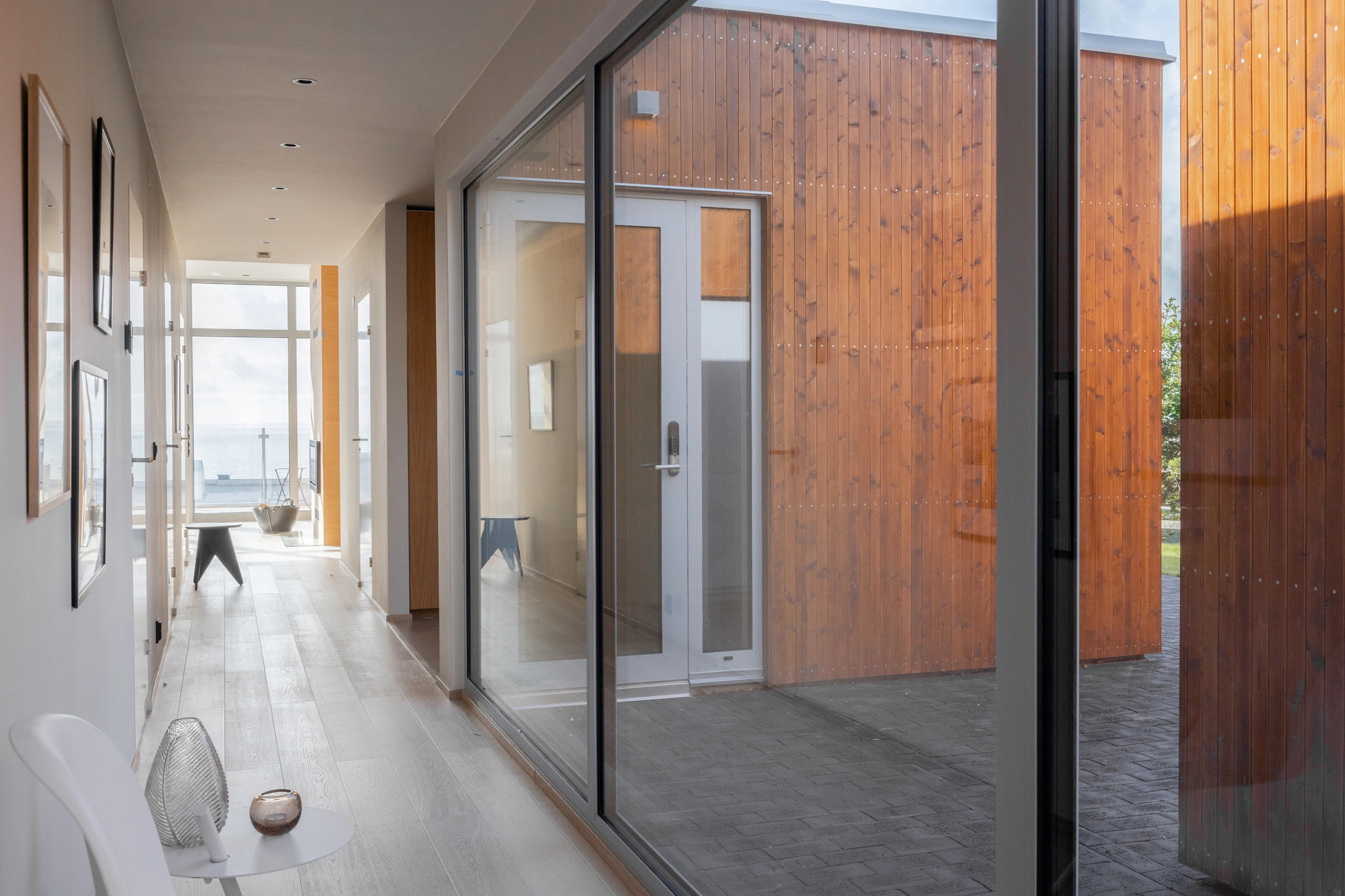 couloir avec baie vitrée maison en bois couloir avec baie vitrée maison en bois