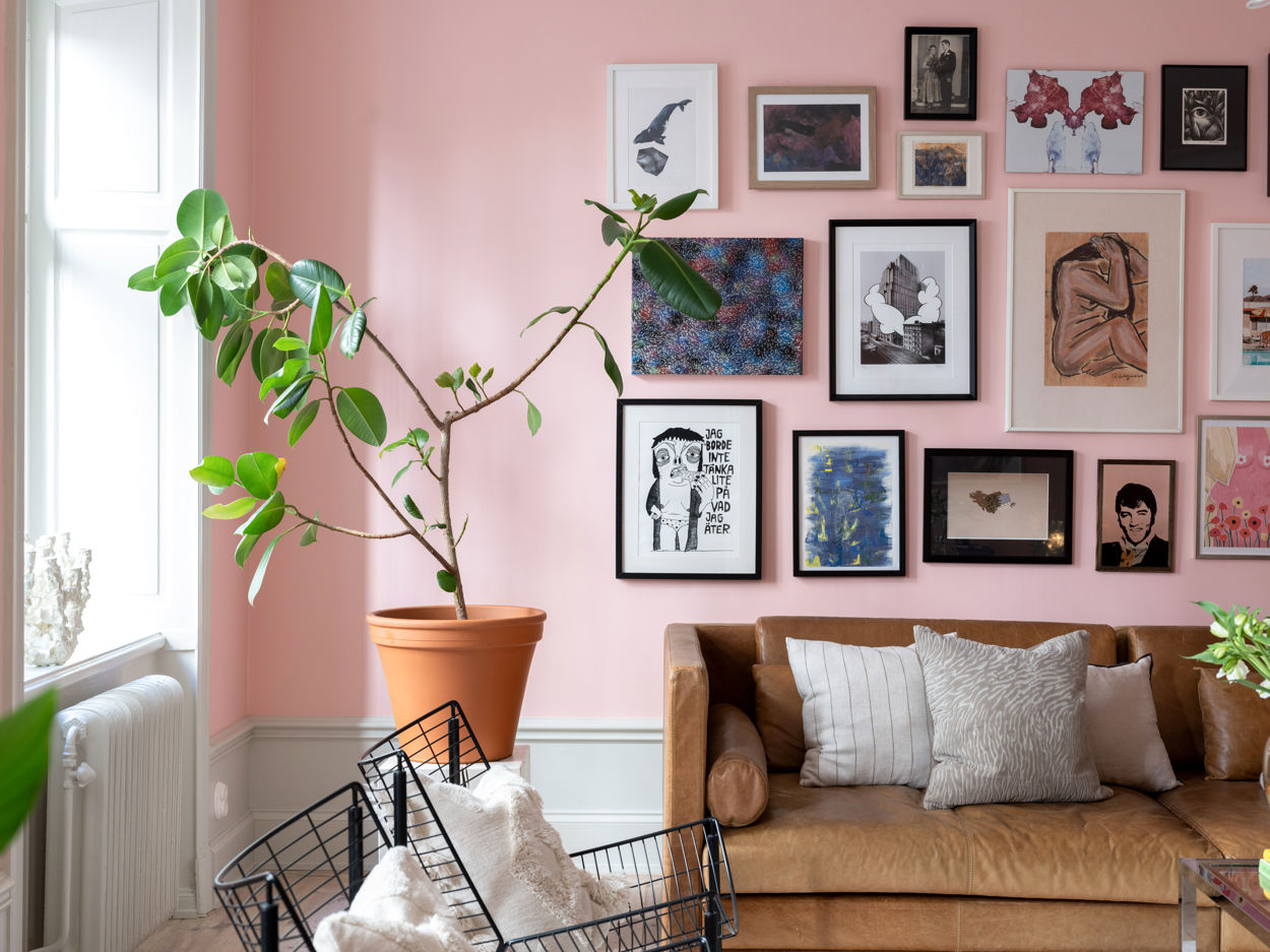 salon murs roses décoration scandinave et vintage salon murs roses décoration scandinave et vintage