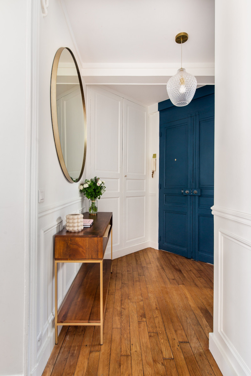 entrée avec parquet appartement Paris 55m2 entrée avec parquet appartement Paris 55m2