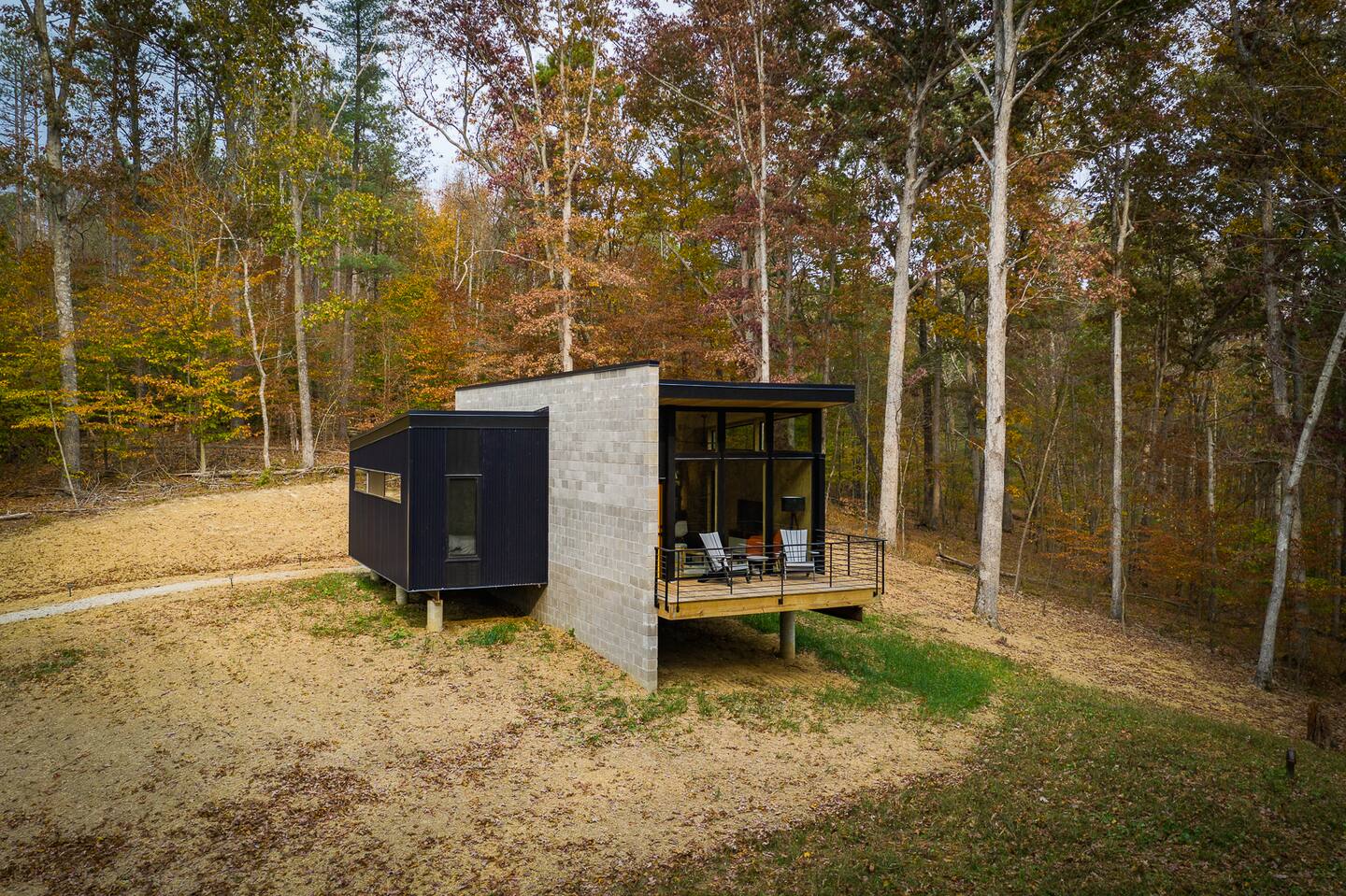 maison architecte 75m2 bois et béton