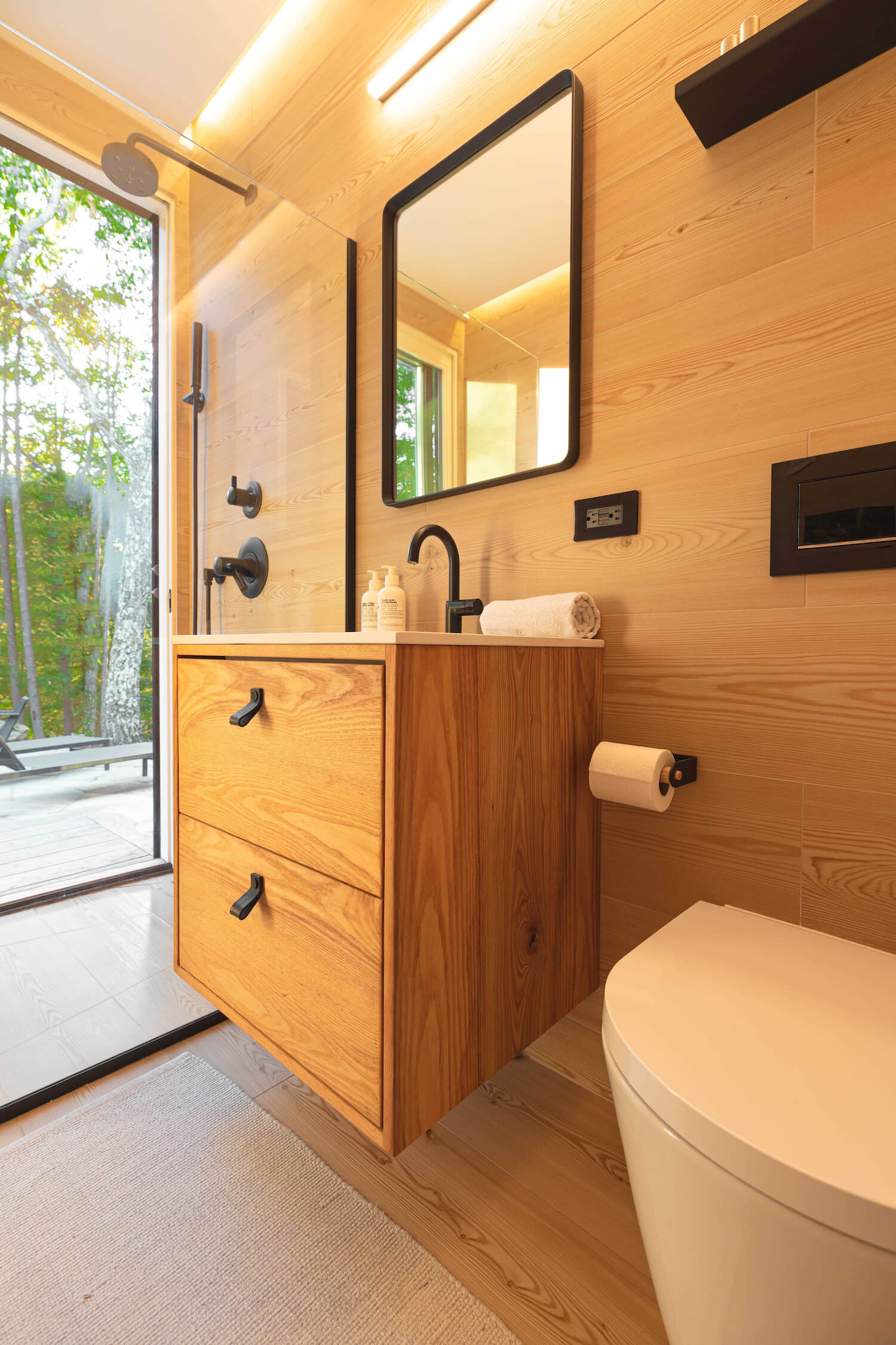 salle de bain design maison en bois