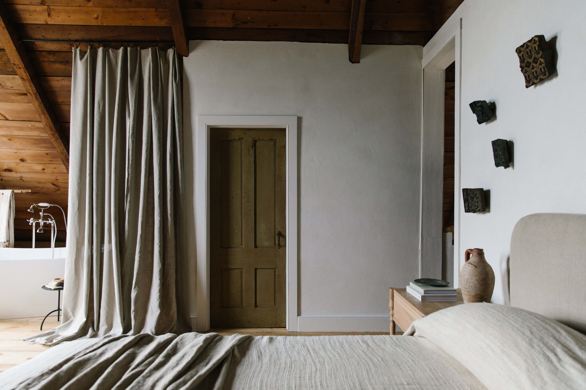 chambre avec salle de bain ouverte