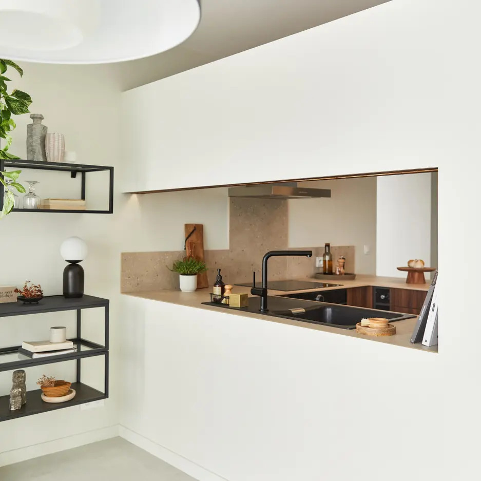 cuisine design Leroy Merlin avec passe-plat cuisine design Leroy Merlin avec passe-plat