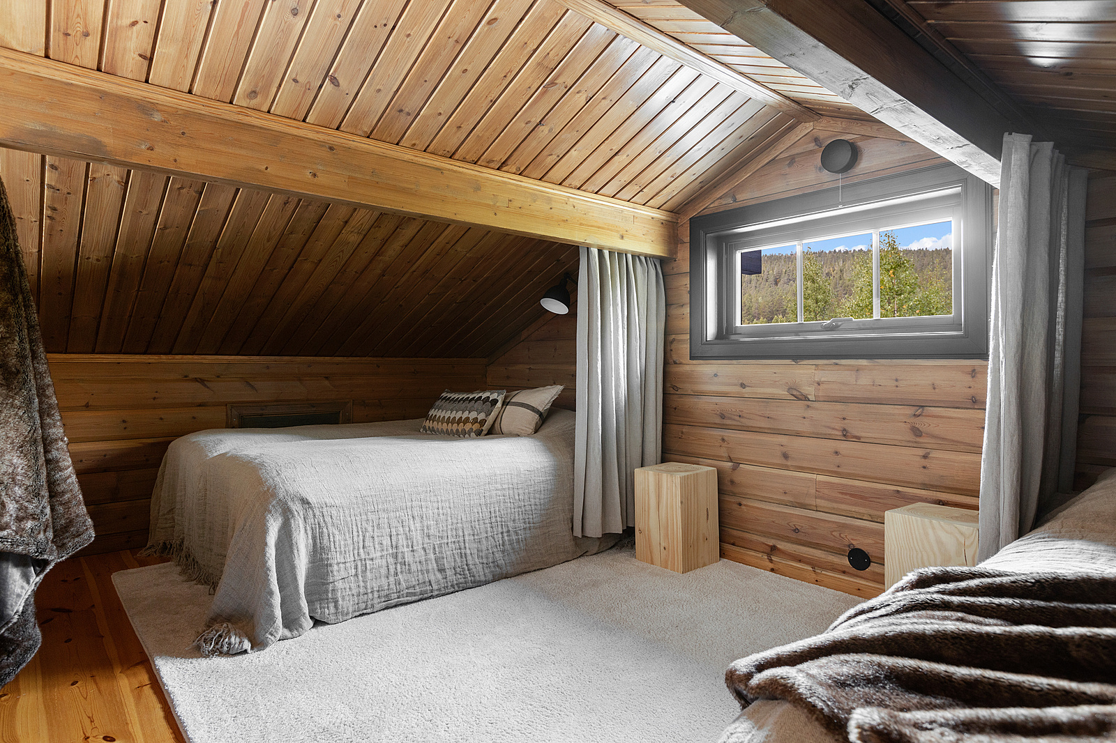 chambre mansardée chalet contemporain