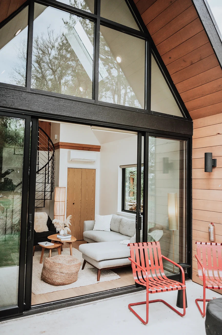 terrasse petite maison vitrée pour deux