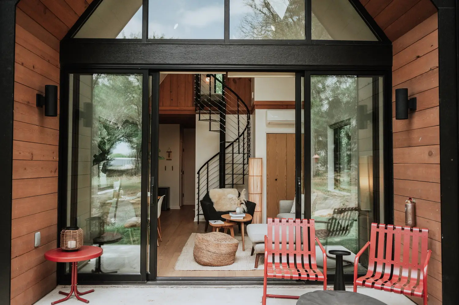 terrasse petite maison vitrée pour deux