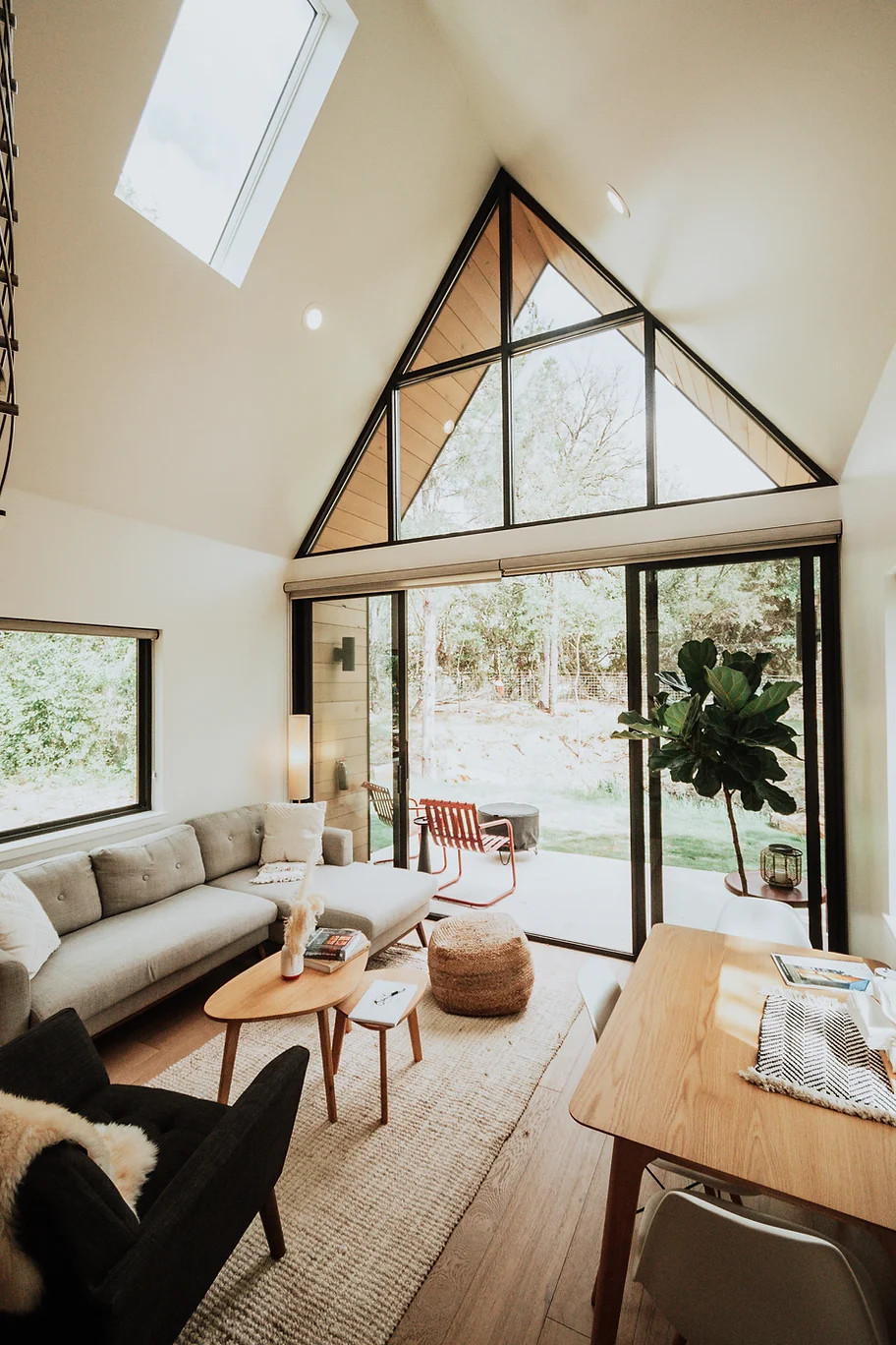 salon petite maison vitrée pour deux