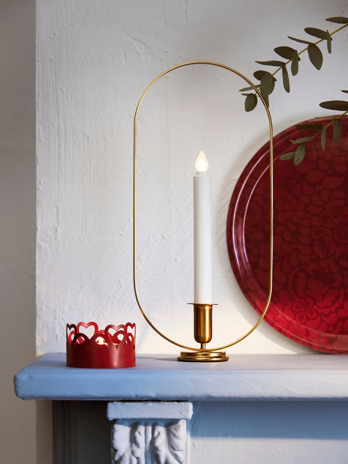 bougeoir métal doré design