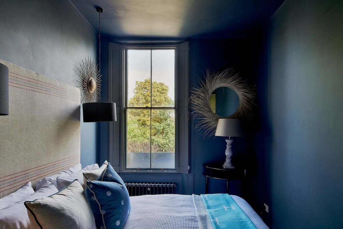 chambre bleue peinture Farrow&Ball chambre bleue peinture Farrow&Ball