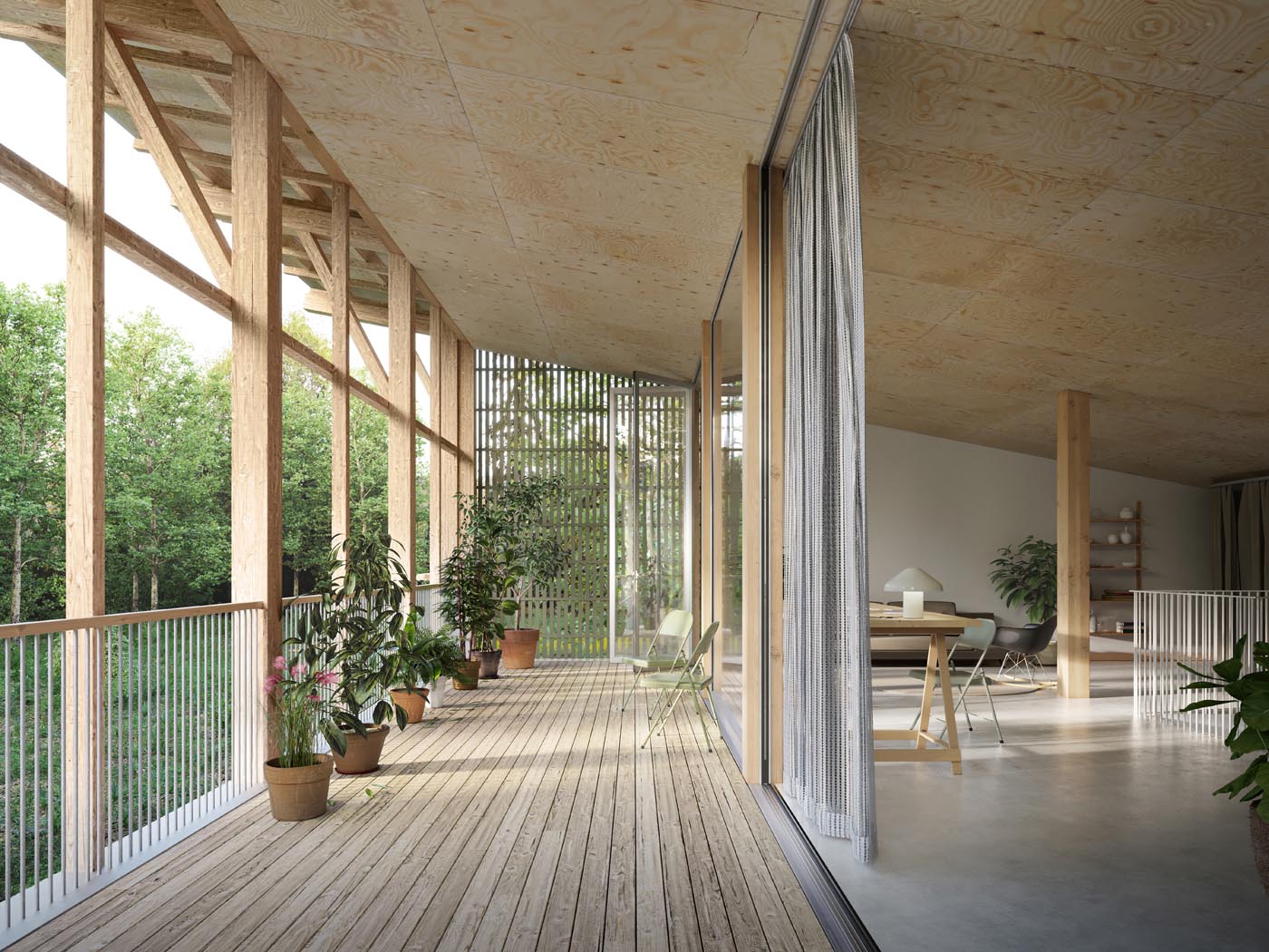 terrasse couverte en bois Image: © Architecture de Collection - Photo : © Ma - Ciguë architectes - Faber Picturae terrasse couverte en bois Image: © Architecture de Collection - Photo : © Ma - Ciguë architectes - Faber Picturae