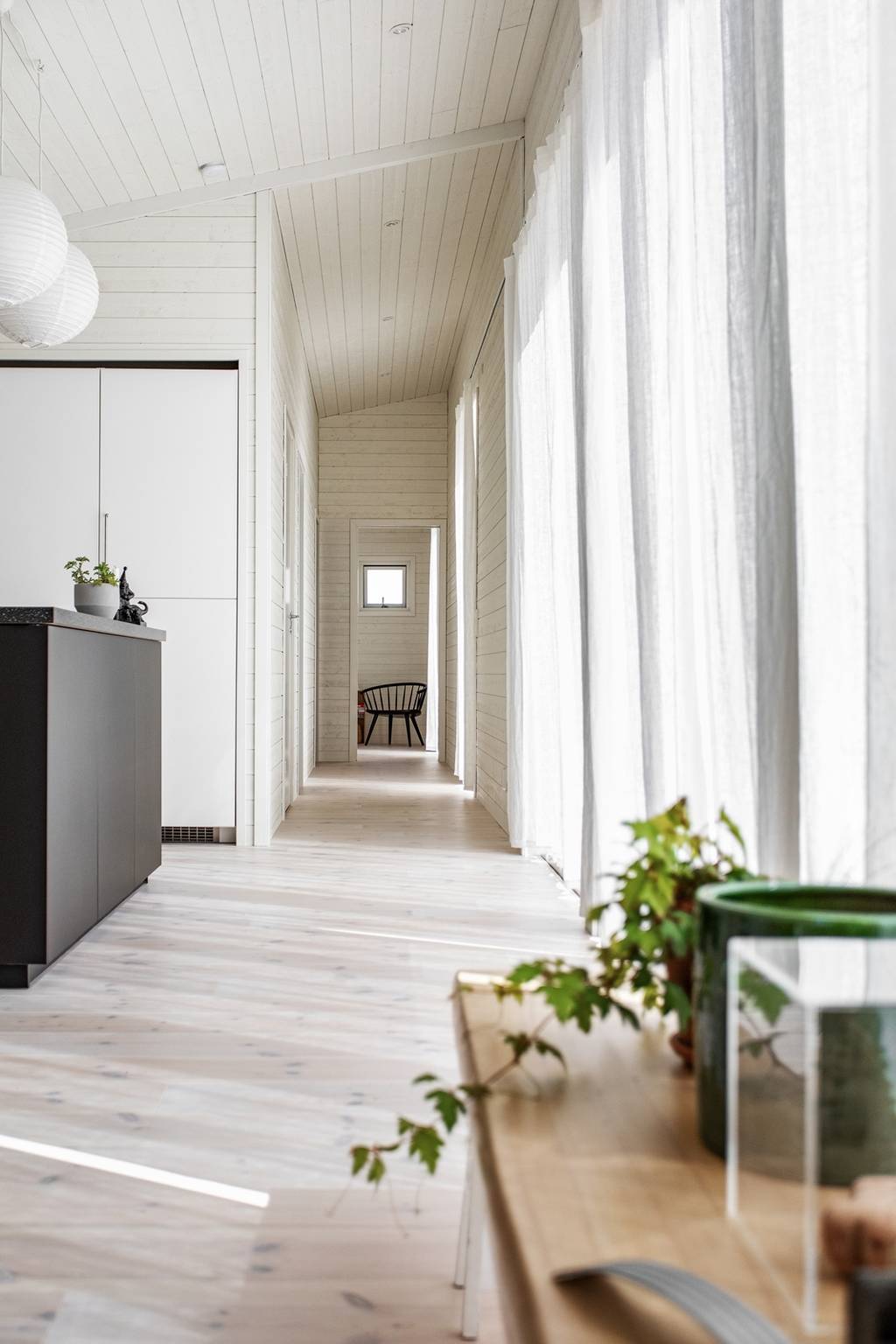 couloir maison en bois