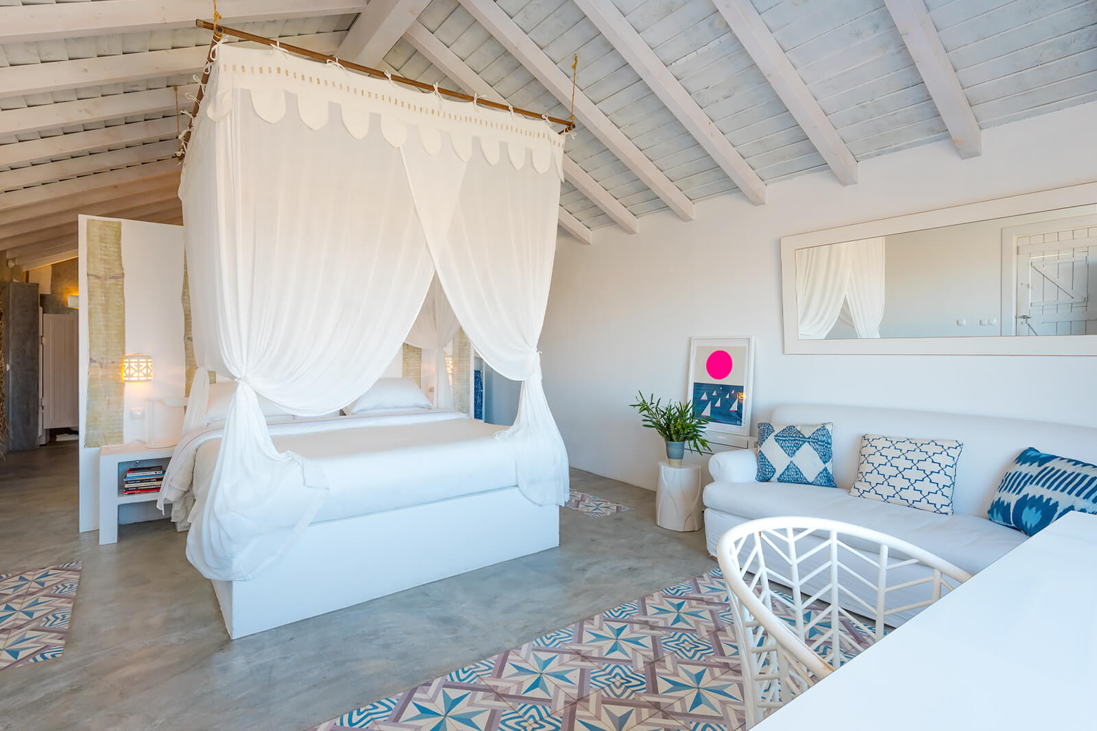chambre avec lit à baldaquin maison Comporta chambre avec lit à baldaquin maison Comporta