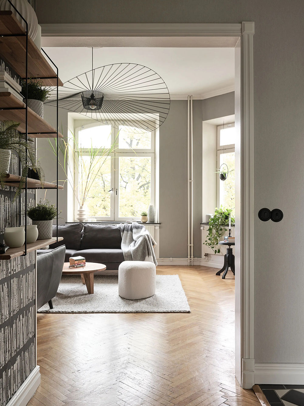 entrée et salon studio Suède