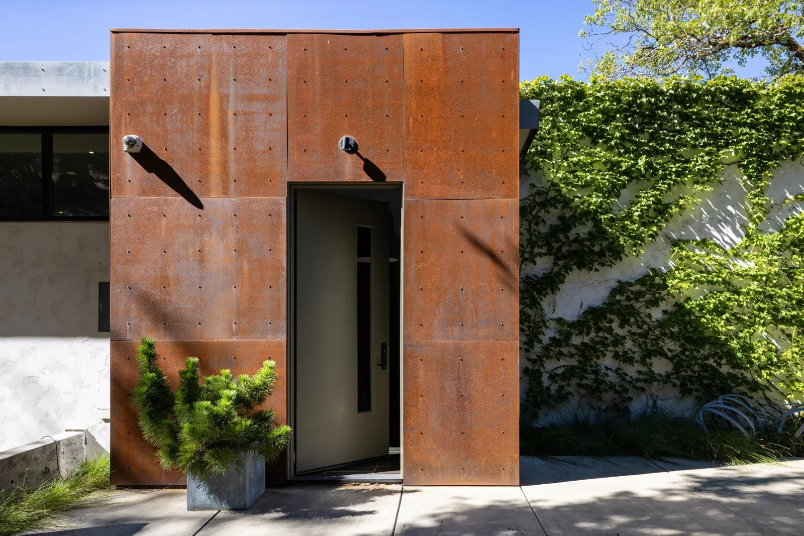 maison contemporaine acier Corten
