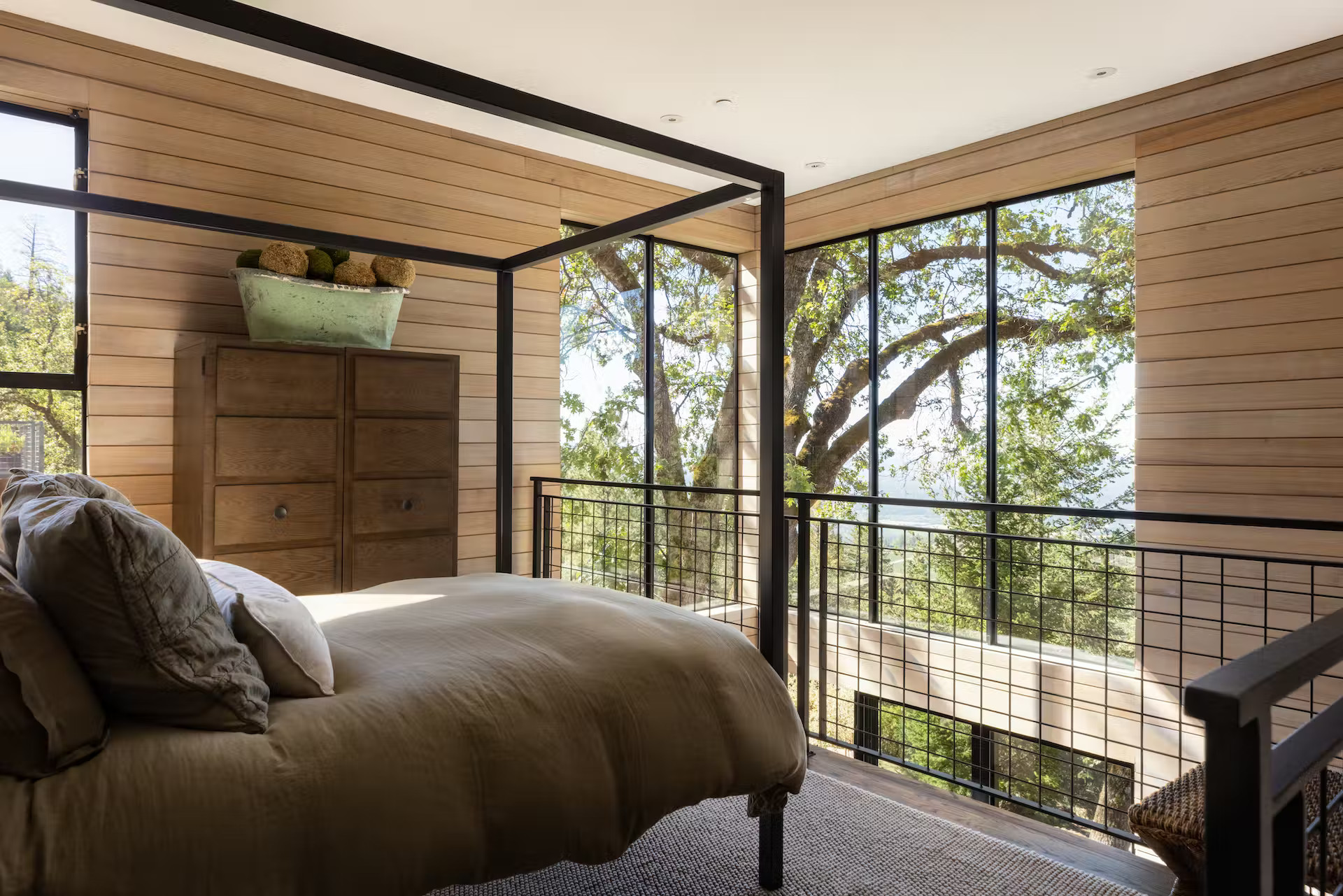 chambre sur mezzanine maison contemporaine
