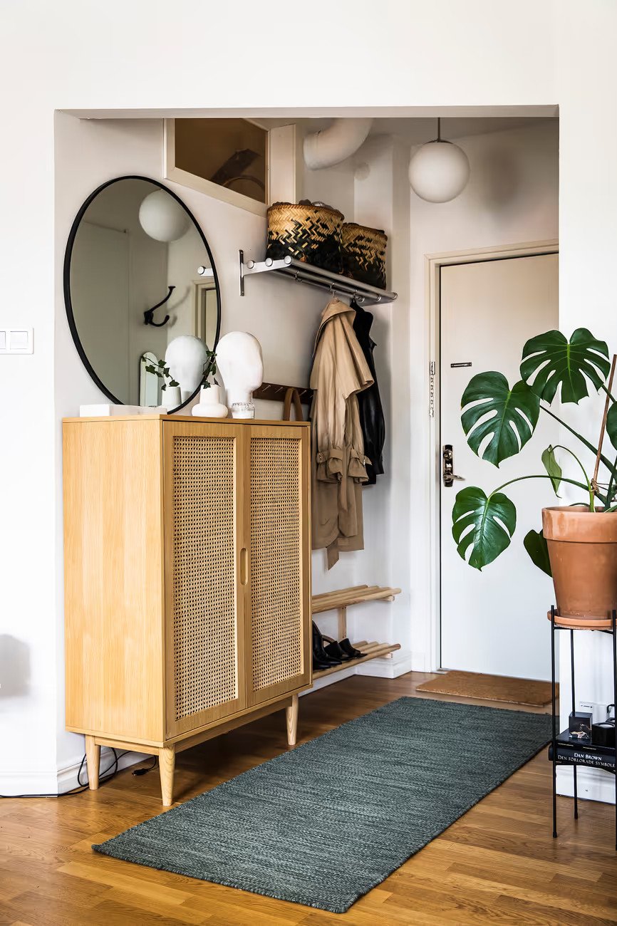 entrée avec armoire cannage décoration scandinave entrée avec armoire cannage décoration scandinave