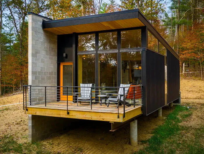 maison architecte 75m2 bois et béton