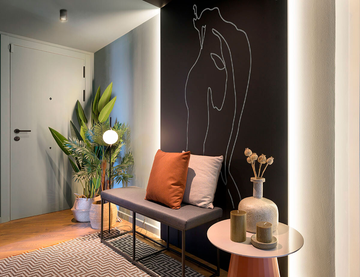 entrée décoration contemporaine avec banc entrée décoration contemporaine avec banc