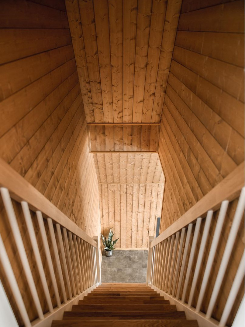 escalier bois maison A-Frame escalier bois maison A-Frame