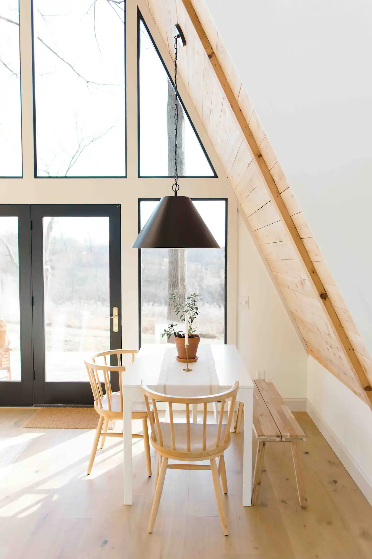 salle à manger maison A-Frame
