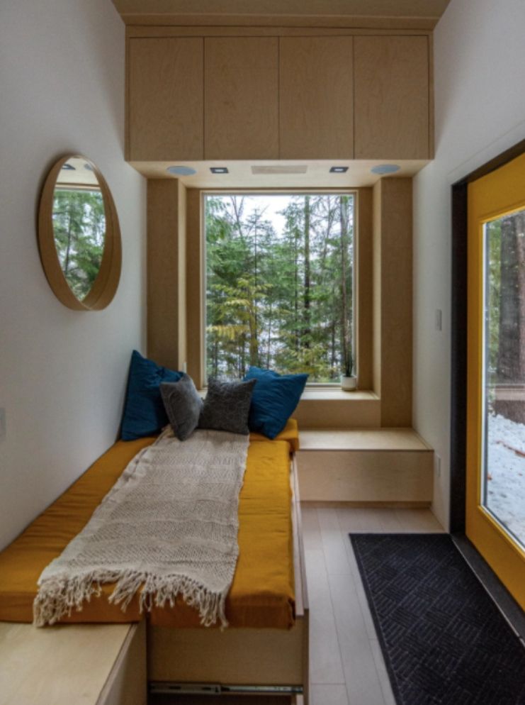 salon avec baie vitrée tiny house salon avec baie vitrée tiny house