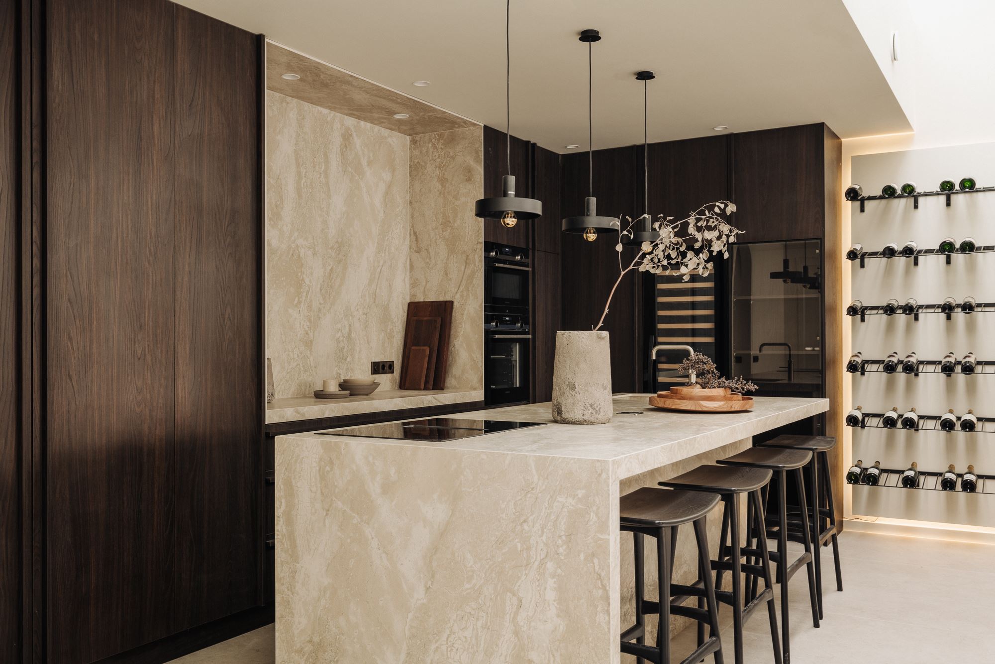 cuisine beige et bois sombre cuisine beige et bois sombre