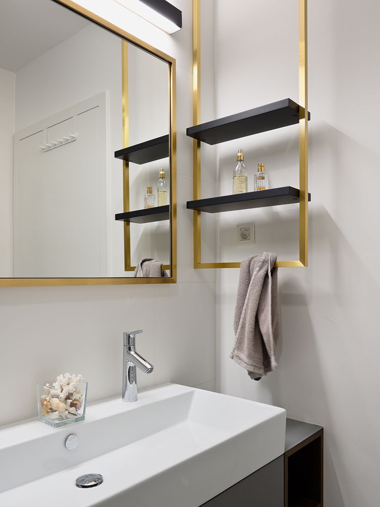 salle de bain blanc bois et laiton salle de bain blanc bois et laiton