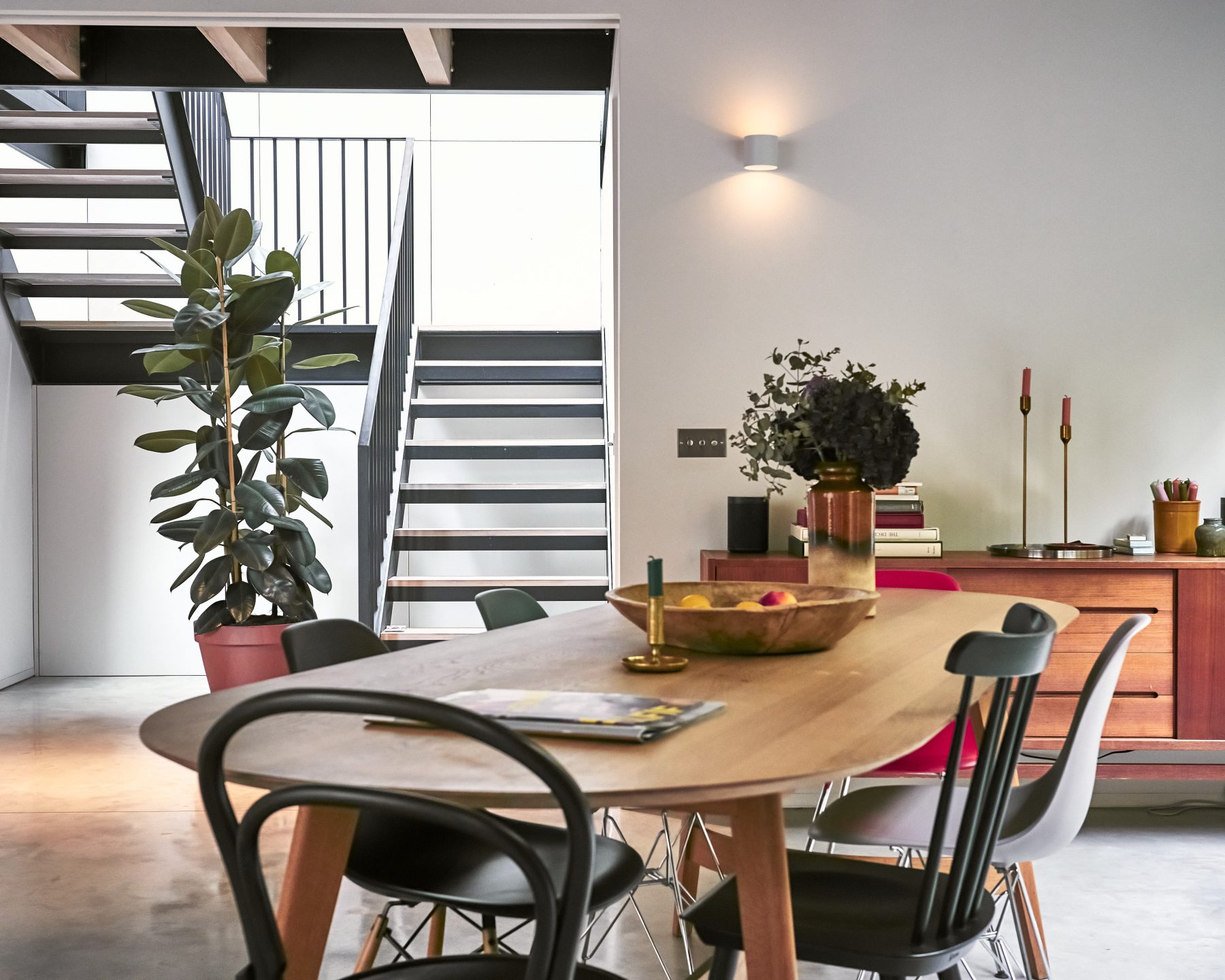 salle à manger vintage mid-century