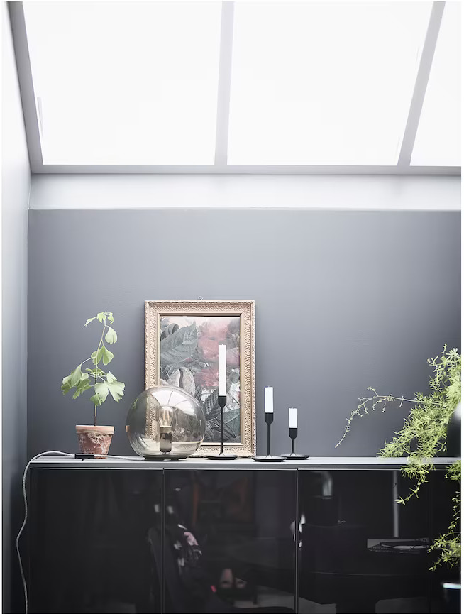 salon avec verrière zénithale