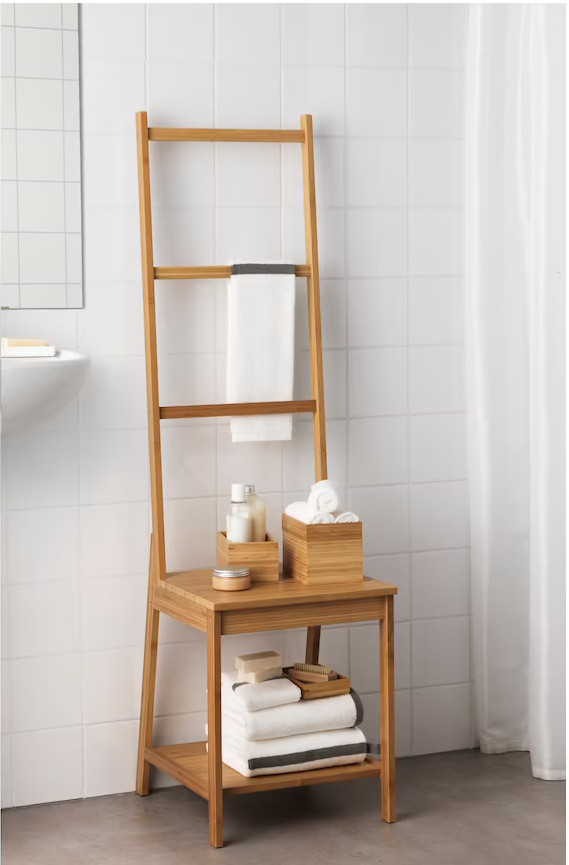 porte serviette chaise bambou IKEA