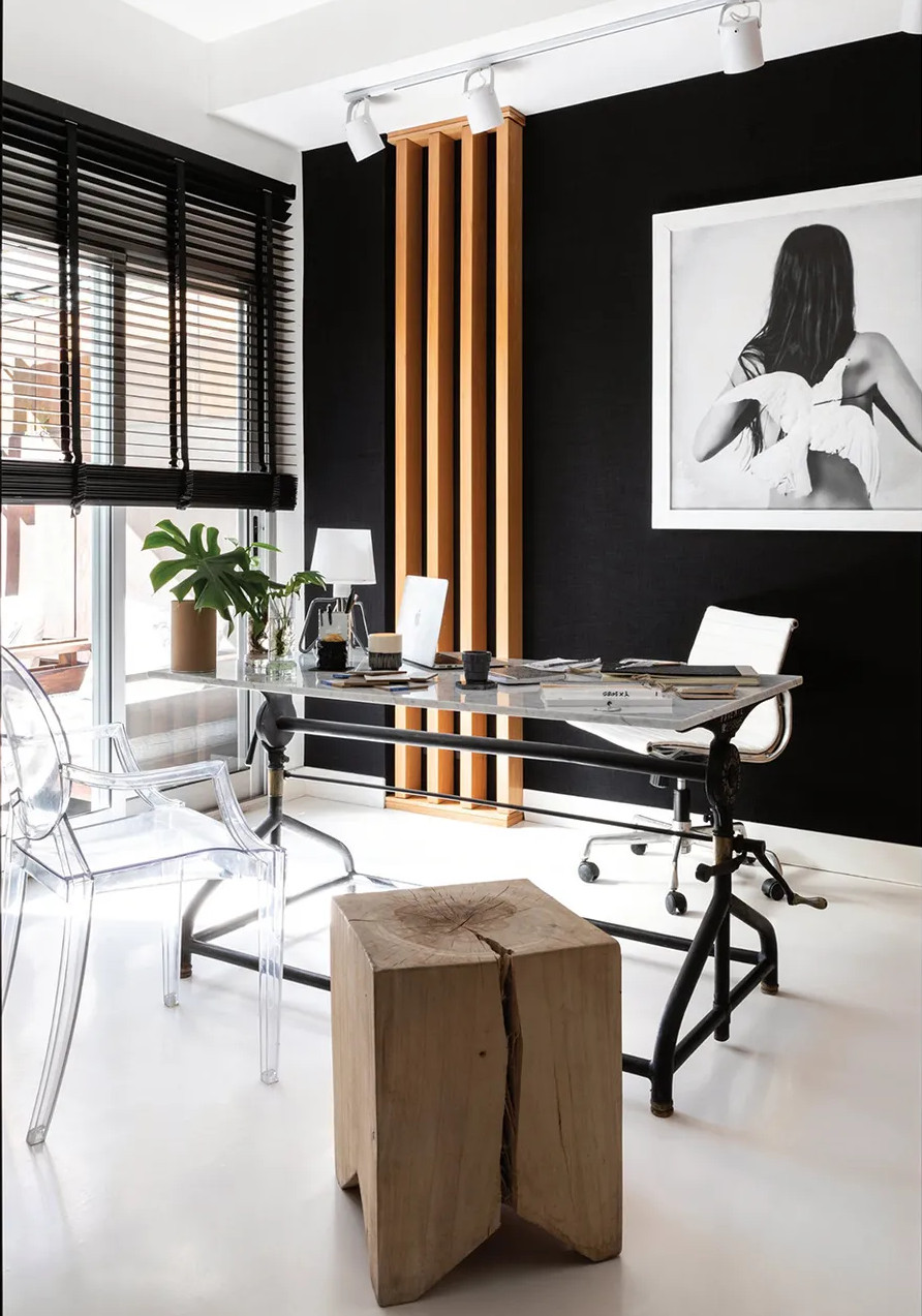 bureau design mur noir décoration contemporaine bureau design mur noir décoration contemporaine