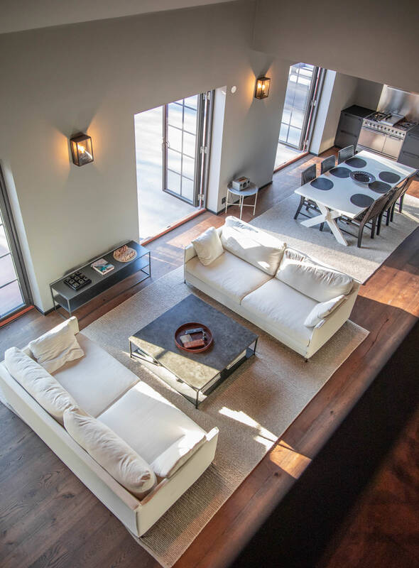 salon maison en bois
