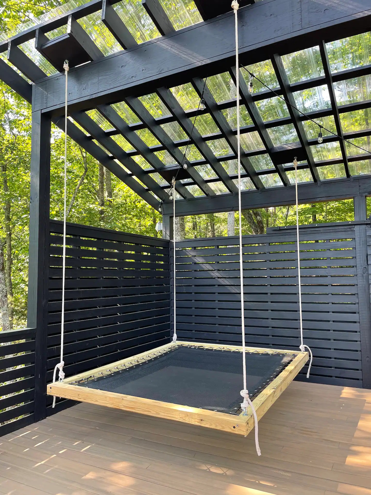 terrasse avec pergola bois petite maison loft