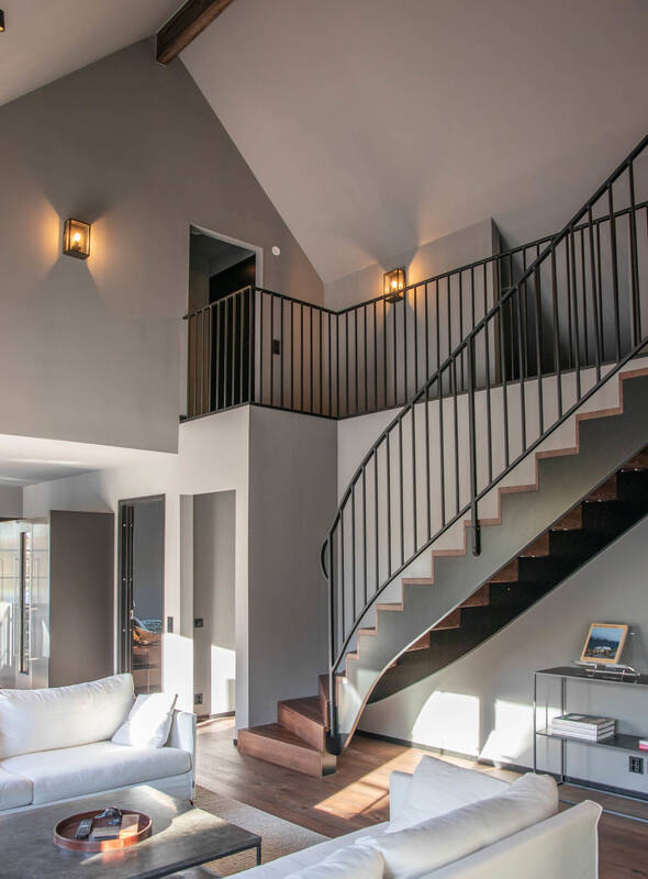 escalier rampe acier