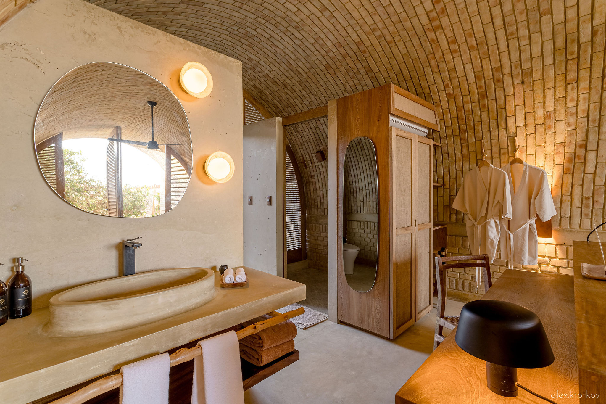 salle de bain avec voûte