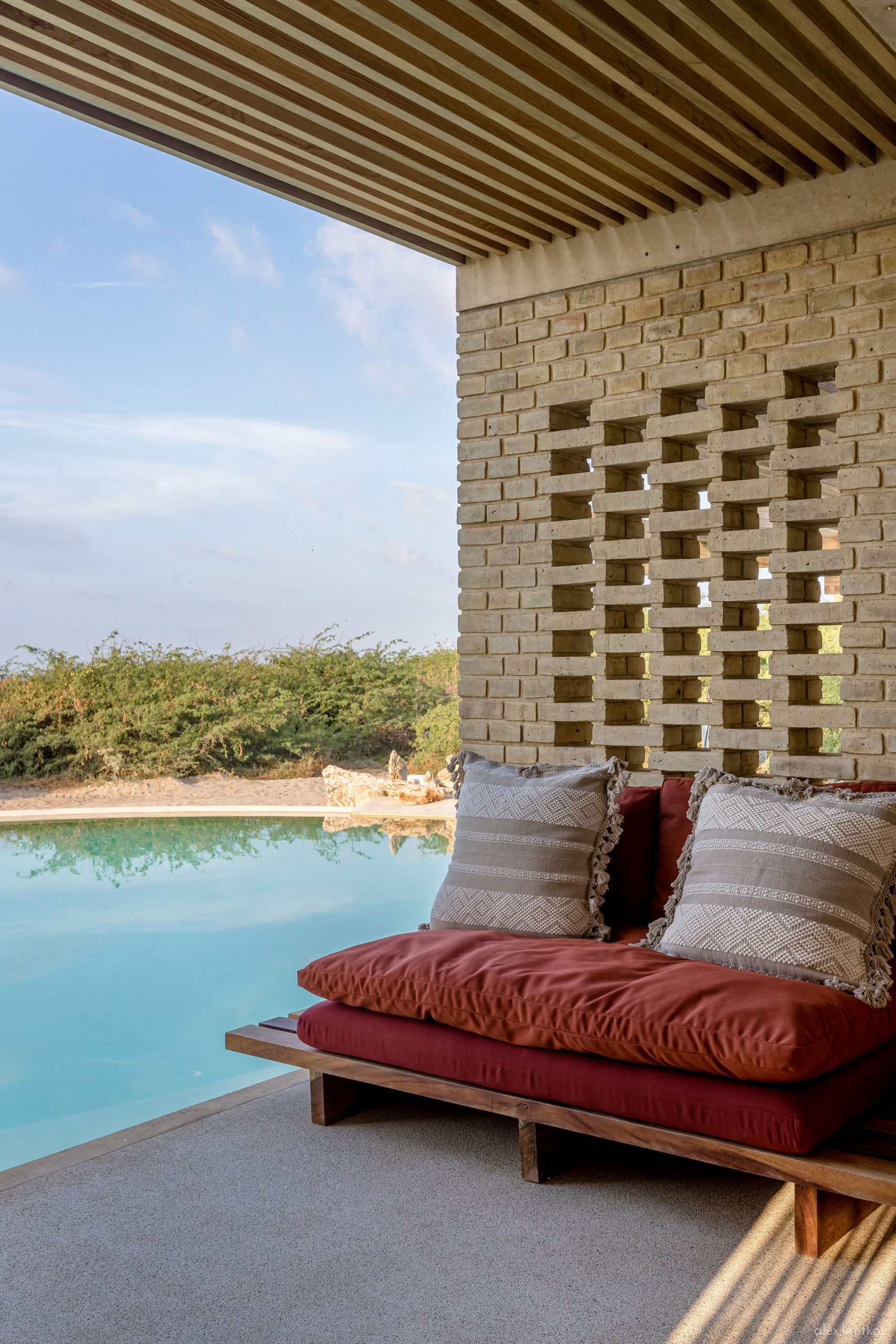 terrasse vue mer avec piscine Casona Sforza Mexique