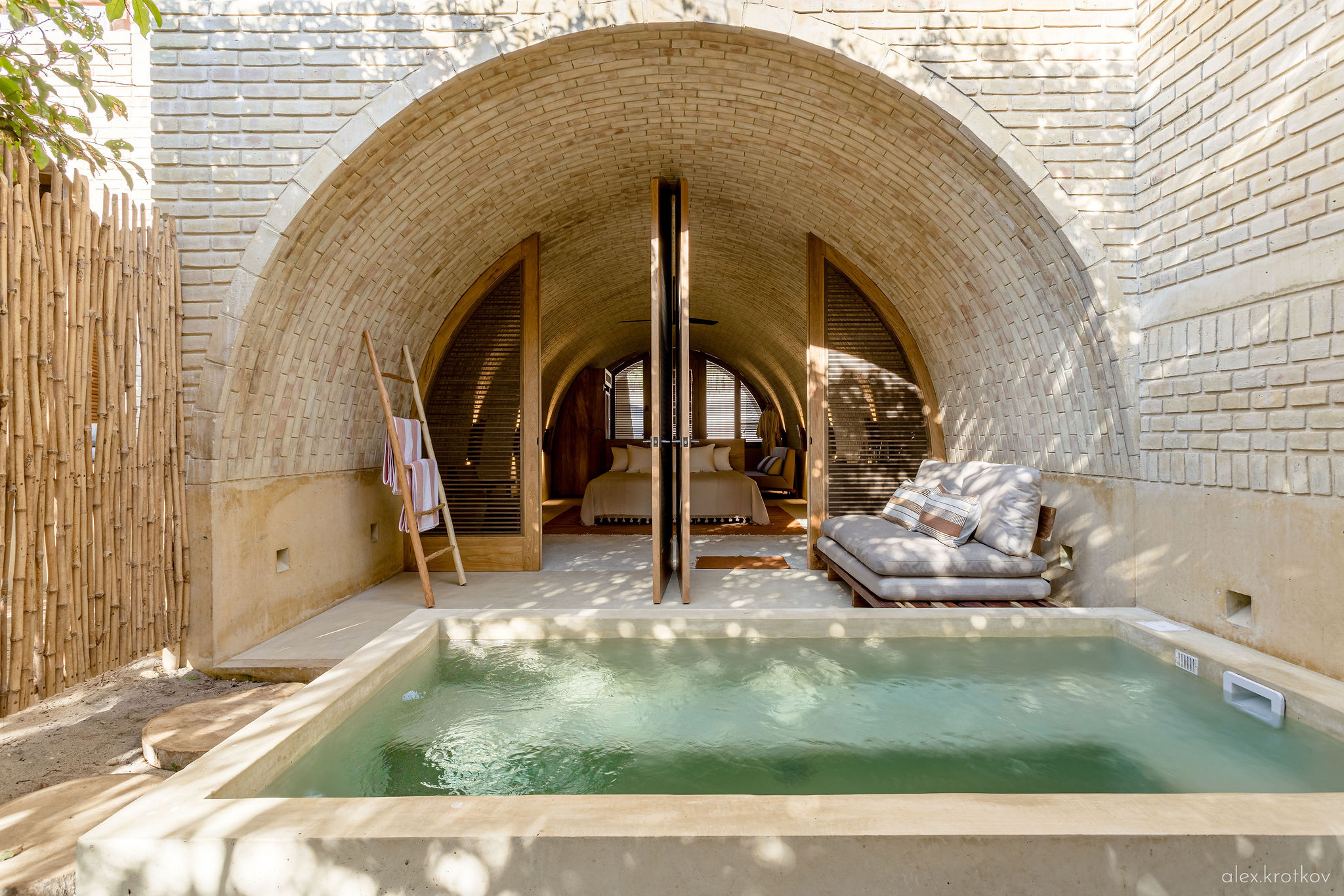 chambre avec piscine Casona Sforza Mexique 