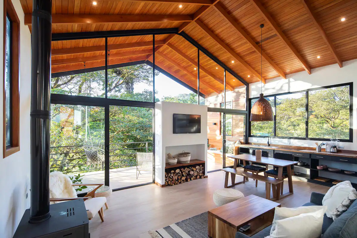 salon et cuisine maison contemporaine en bois de 90m2 salon et cuisine maison contemporaine en bois de 90m2