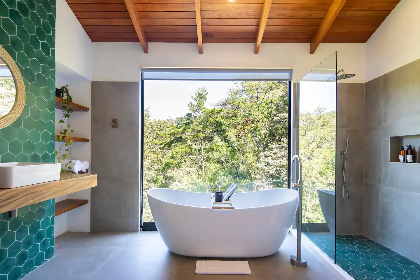 salle de bain avec baie vitrée salle de bain avec baie vitrée