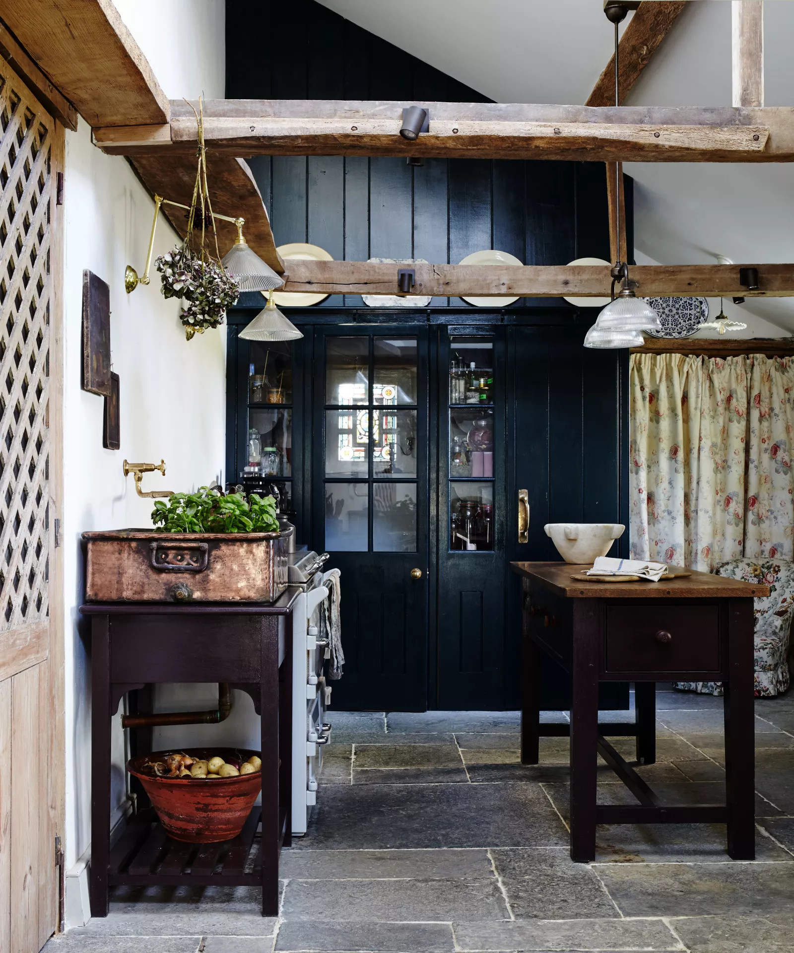 cuisine rustique avec poutres