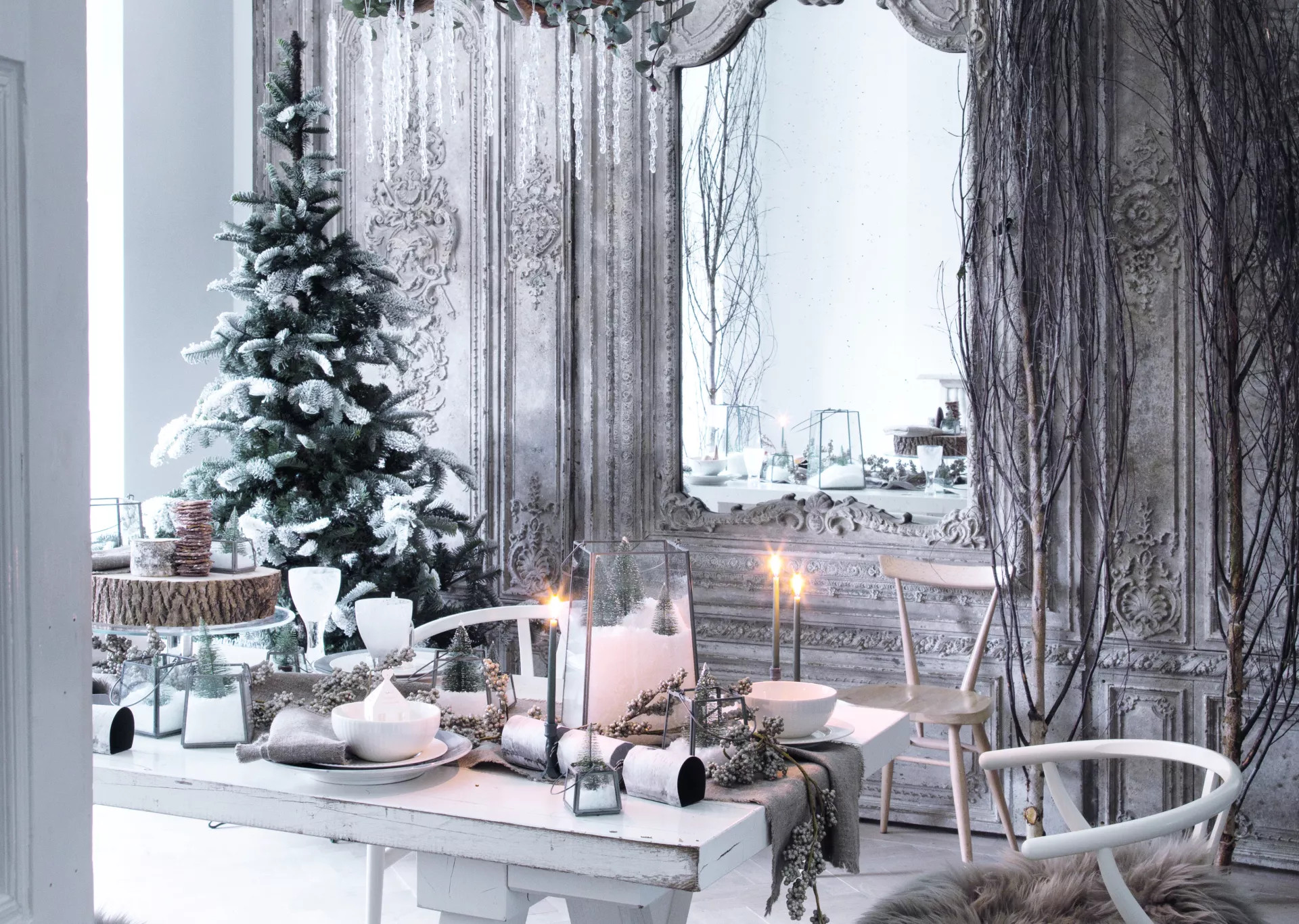 décoration naturelle pour Noël dans salle à manger décoration naturelle pour Noël dans salle à manger