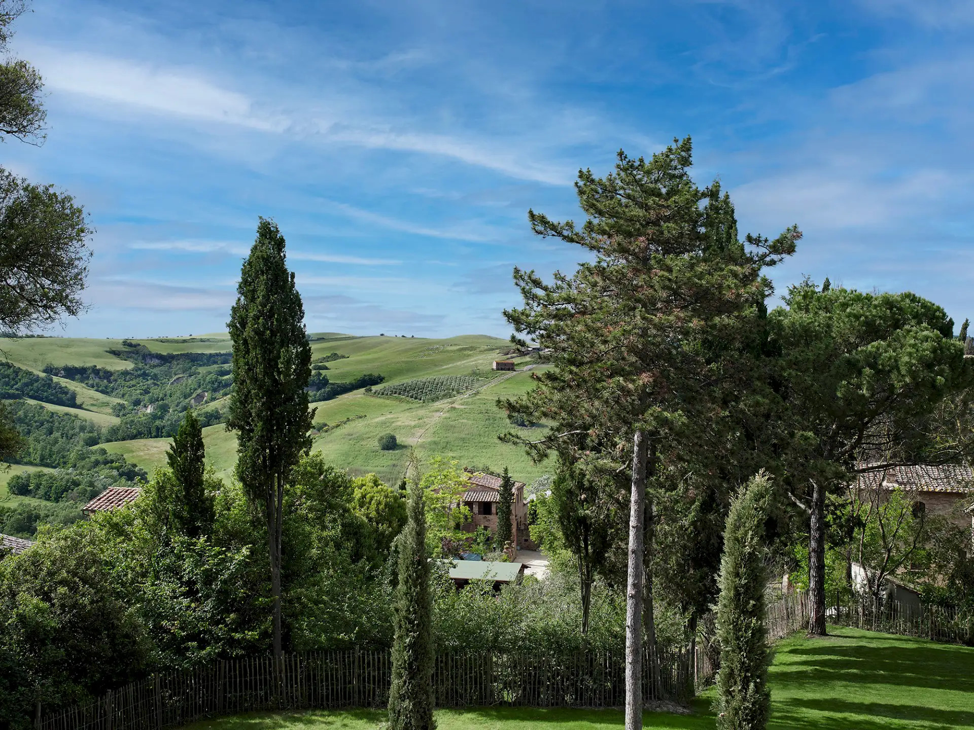 vue collines Toscane Italie vue collines Toscane Italie