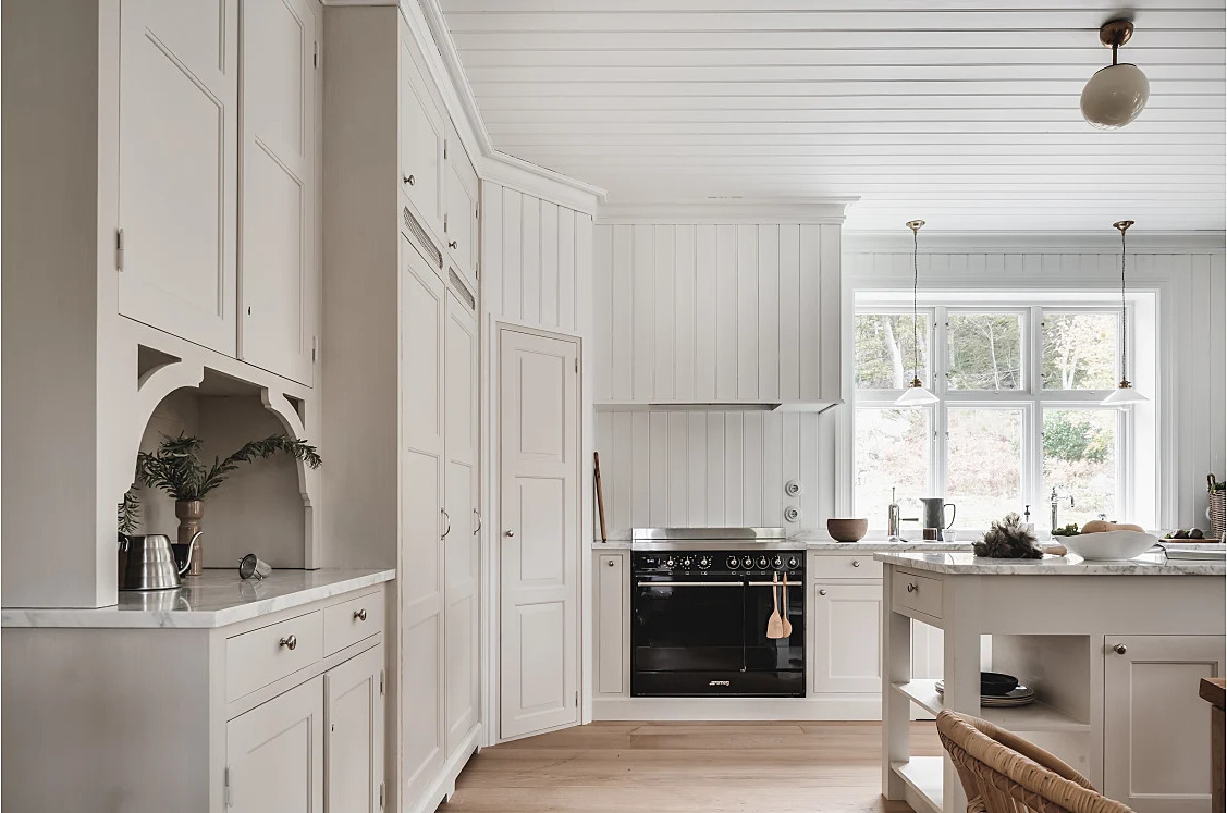 cuisine blanche type Shaker cuisine blanche type Shaker