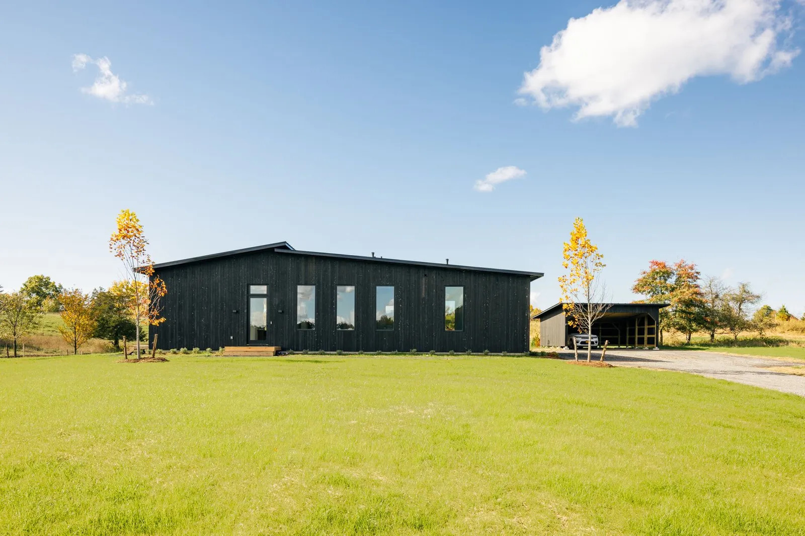 maison architecte bois noir